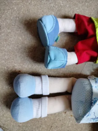 Muñeco y muñeca de trapo