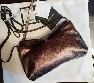 Bolso piel Massimo Dutti marrón