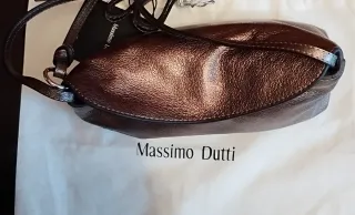 Bolso piel Massimo Dutti marrón