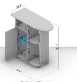Mueble de planchar con almacenae
