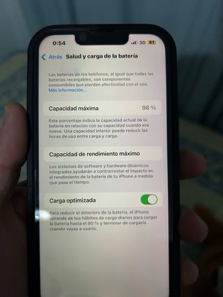 iPhone 14 128GB Negro 98 % batería