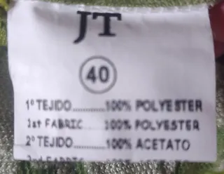 Vestido fiesta verde y beige Jorge Terra