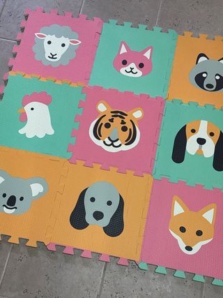Alfombra puzzle infantil animales