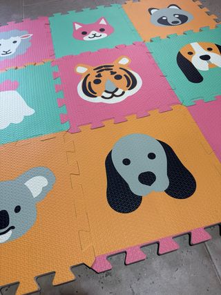 Alfombra puzzle infantil animales