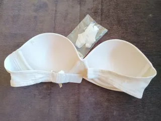 Sujetador Novia Blanco con Tirantes Extraíbles