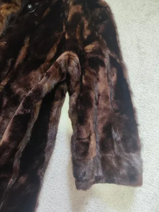 Abrigo de piel natural marrón