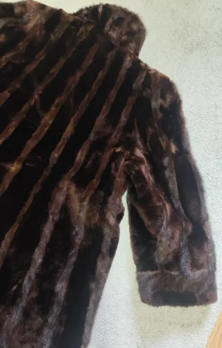 Abrigo de piel natural marrón