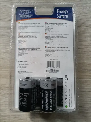 Adaptador Pilas AA a C/D Energy Sistem