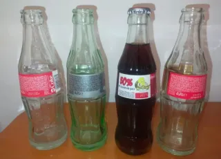 Lotto di 6 bottiglie Coca-Cola Vintage
