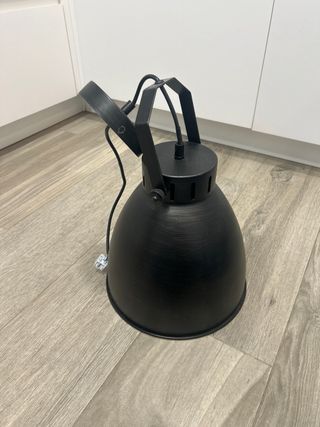 Lámpara Industrial Metal Negra/Marrón