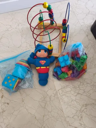 Lote Juguetes Bebé: Gusiluz, Bloques, Cuentas