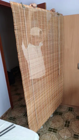 Persiana de bambú enrollable