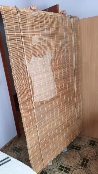 Persiana de bambú enrollable