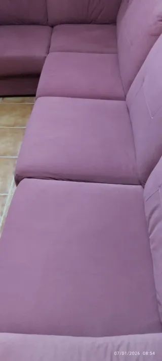 Sofá esquinero 5 plazas fucsia