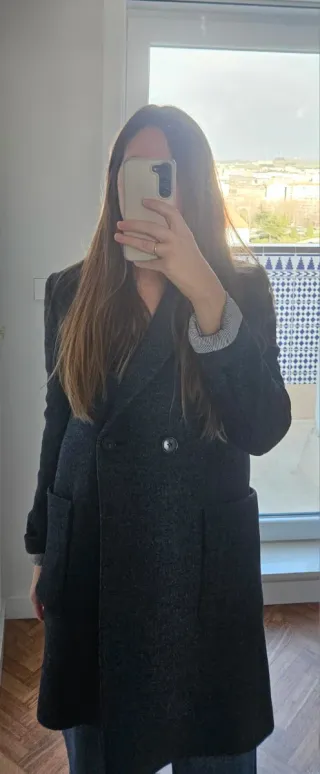 Abrigo mujer Massimo Dutti Lana Talla 38 nuevo