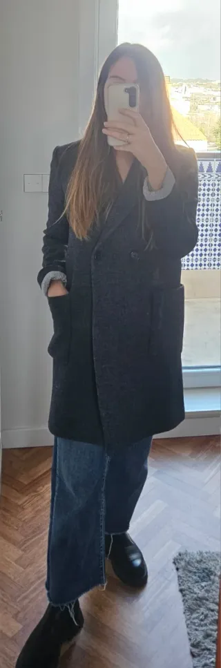 Abrigo mujer Massimo Dutti Lana Talla 38 nuevo