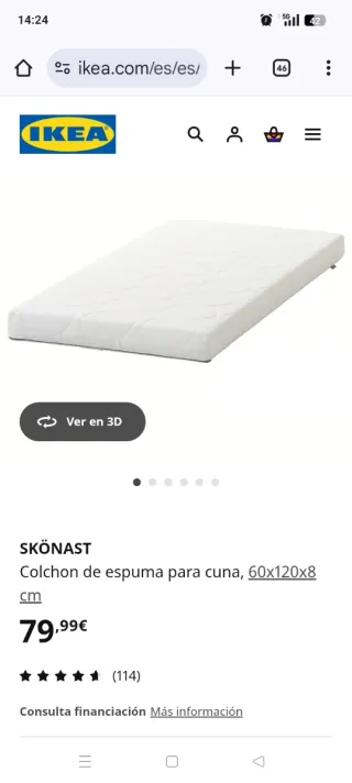 Cuna + cambiador y accesorios