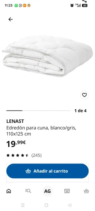 Cuna + cambiador y accesorios