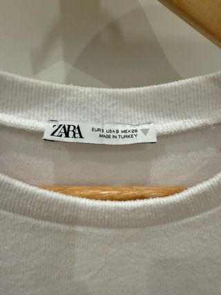 Camiseta ZARA blanca talla s