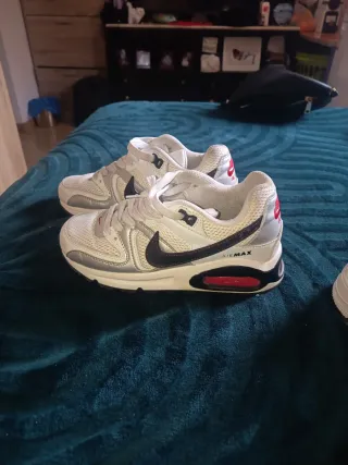 Nike Air Max Zapatillas Mujer Plata Roja