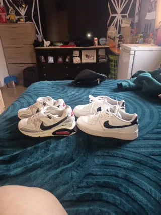 Nike Air Max Zapatillas Mujer Plata Roja