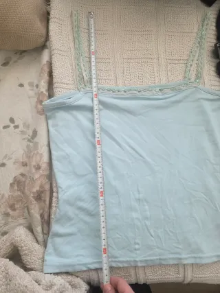 Sandro Top Tirantes Encaje Azul Talla M/L