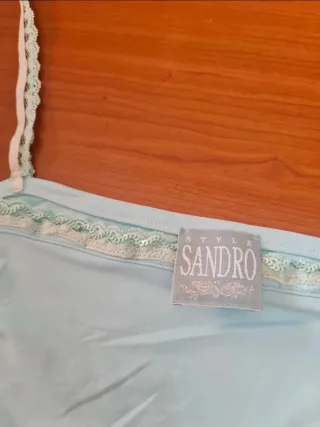 Sandro Top Tirantes Encaje Azul Talla M/L
