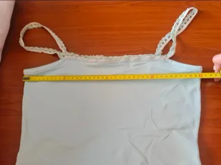 Sandro Top Tirantes Encaje Azul Talla M/L