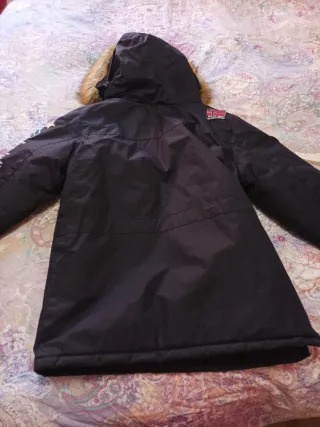 Abrigo Geographical Norway Azul Talla 14 años.