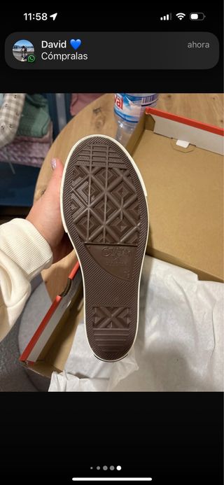 Converse negras con tacón interior sin estrenar