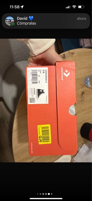 Converse negras con tacón interior sin estrenar