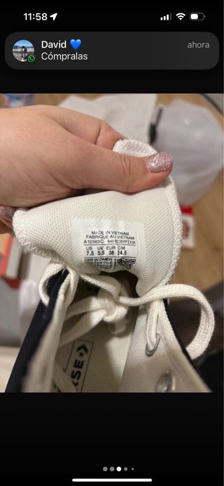 Converse negras con tacón interior sin estrenar