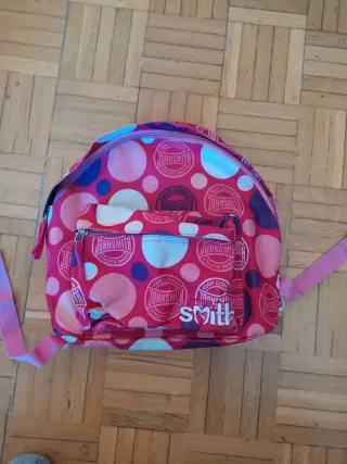 Mochila John smith niña rosa lunares