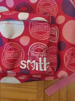 Mochila John smith niña rosa lunares