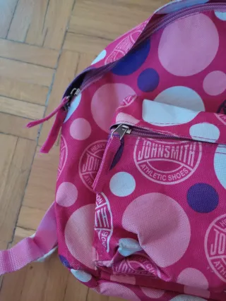Mochila John smith niña rosa lunares