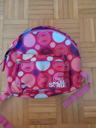 Mochila John smith niña rosa lunares