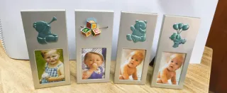 Lote 4 Marcos de Fotos Bebé Metal