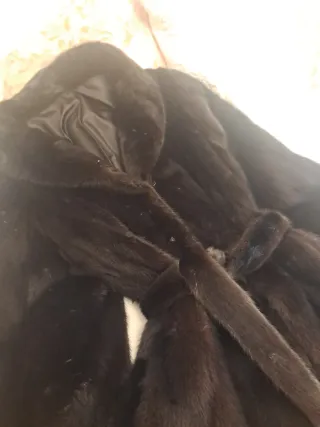 Abrigo de auténtica piel marrón. Vintage