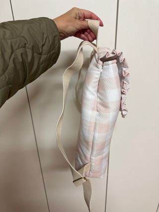 Mochila infantil com folho e nome