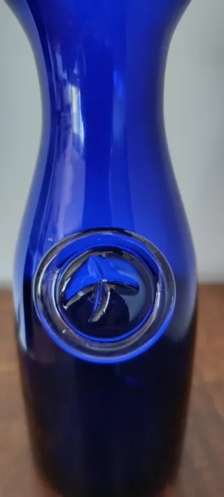 Caraffa vintage vetro blu cobalto