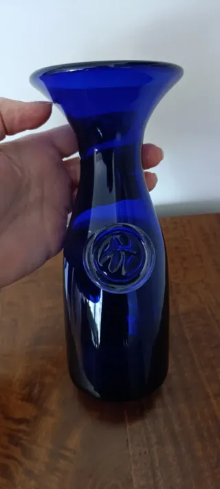 Caraffa vintage vetro blu cobalto