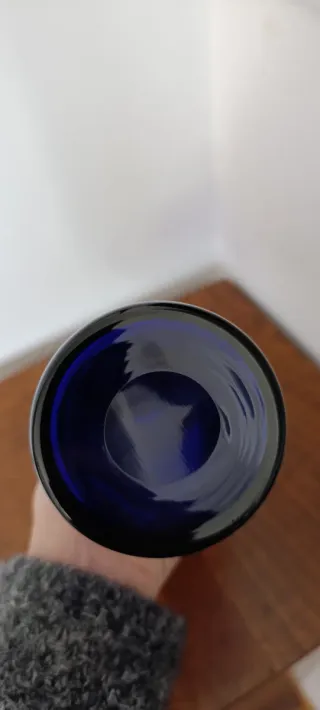 Caraffa vintage vetro blu cobalto