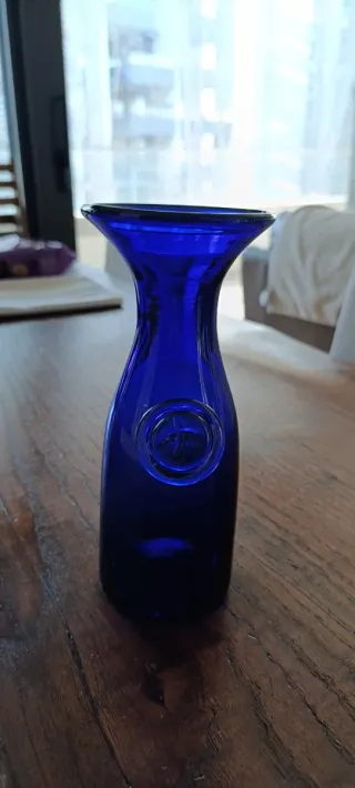 Caraffa vintage vetro blu cobalto