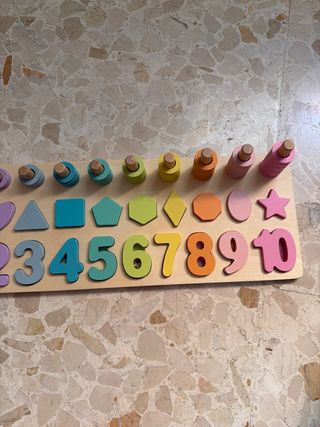 Juego educativo madera formas y números