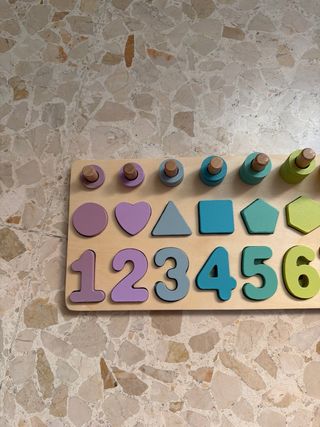 Juego educativo madera formas y números