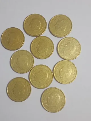 10 Monedas 50 Céntimos Bélgica 1999