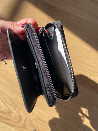 Monedero Calvin Klein Negro Cocodrilo nuevo