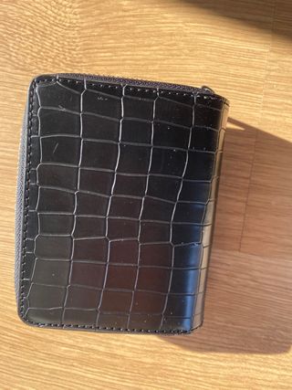 Monedero Calvin Klein Negro Cocodrilo nuevo