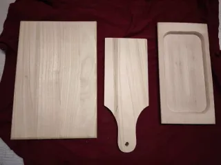 Set 3 taglieri legno mai usati