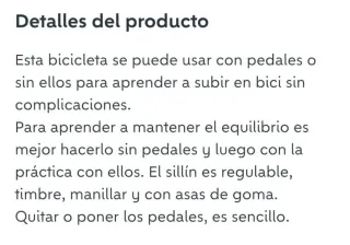 Bicicleta infantil aluminio